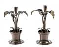 Pair of Bronze Candle Holders Thomas Abbott