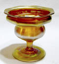 Favrile glass footed bowl by Tiffany