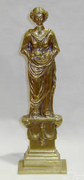 Cast brass English doorstop late 19th c
