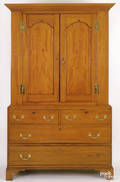 New Jersey Queen Anne cherry linen press ca 1760