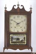 Federal mahogany pillar and scroll clock by Seth Thomas ca 1810
