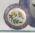 Purple spatter paneled toddy plate