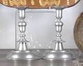 Pair of English pewter candlesticks 19th c