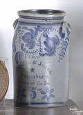 Five gallon stoneware crock mid 19th c