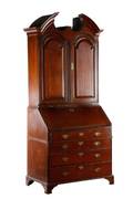 Late Queen Anne Oak Secretary Bookcase