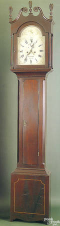 Pennsylvania Federal walnut tall case clock ca 1800