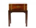 Late 19th C Mahogany  Brass Lap Desk on Stand