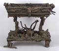 American Adirondack stumpwork plant stand ca 1900