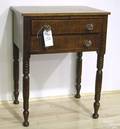 Pennsylvania Sheraton tiger maple work table ca 1820