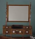 Federal mahogany veneer shaving mirror mid 19th c