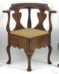 Pennsylvania Queen Anne walnut corner chair ca 1750