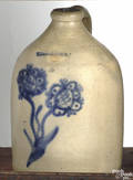 New York stoneware jug mid 19th c