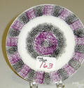 Black and purple rainbow spatter small plate 19th c