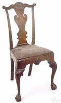 Rare Philadelphia transitional Queen Anne mahogany side chair ca1760