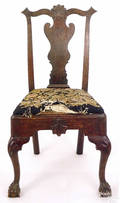 Philadelphia transitional Queen Anne mahogany side chair ca1760