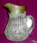 Cut glass water pitcher