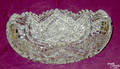 Oblong cut glass bowl