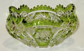 Deeply cut green cut to clear bowl