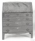 New England Federal flame birch desk ca 1810