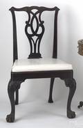 Pair of Irish Chippendale mahogany side chairs ca 1780