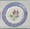 Blue spatter paneled plate