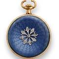 Enamel  Diamond Pendant Watch Swiss