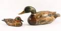 Two Tom Taber Carved  Polychrome Duck Decoys