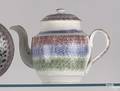 Red green and blue horizontal rainbow teapot