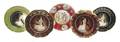 Five German Transfer Decorated Porcelain Cabinet Plates
