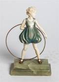A French Art Deco Cold Painted and Ivory Figure after Ferdinand Priess 18821943