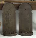 Pair of large tin wall sconces 19th c
