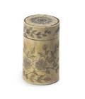A Carved Bone Cylindrical Lidded Box
