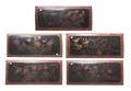 Five Chinese Lacquered Panels