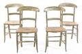 A Set of Four Regency Painted Side Chairs