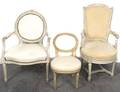 Two Associated Louis XVI Style Fauteuil