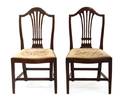 A Pair of George III Style Mahogany Side Chairs