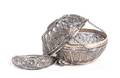 A Continental Silver Filigree Wrist Ball Holder