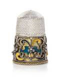 A German ParcelGilt Silver and Enamel Thimble