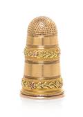 A French ThreeColor Gold Tall Thimble