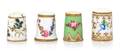 Four English Porcelain Thimbles