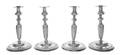 A Set of Four German Silver Candlesticks