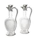 A Pair of Russian SilverMounted CutGlass Decanters