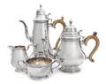 An English Silver FourPiece Tea and Coffee Set