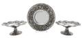An American Silver Footed Salver and Pair of Similar Compotes