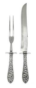 An American Silver TwoPiece Carving Set