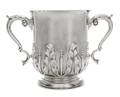 An American Silver TwoHandled Loving Cup