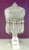 Small cut glass boudoir lamp