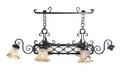 A Wrought Iron SixLight Fixture