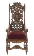 A Renaissance Revival Style Oak Armchair