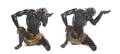 A Pair of Venetian Carved and Ebonized Blackamoor Figures